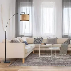 Kirklands Home Floor Lamps|Metal Arched Floor Lamp Black