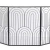 New Black Metal Arches Fireplace Screen Fireplace Accessories