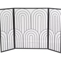 New Black Metal Arches Fireplace Screen Fireplace Accessories