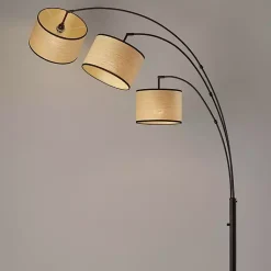 Kirklands Home Floor Lamps|Metal 3-Arm Arched Floor Lamp Black