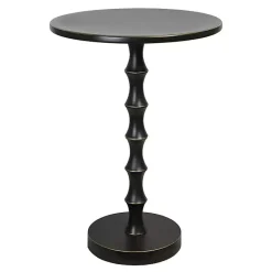 Kirklands Home Accent & End Tables|Metal Bamboo Accent Table Black