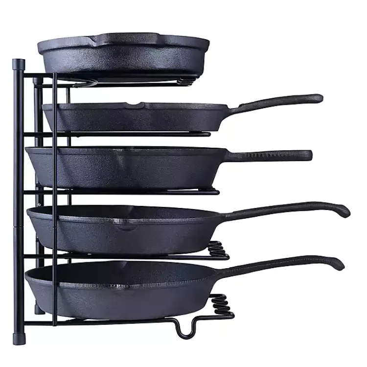 Kirklands Home Kitchen Storage|Metal Cookware Rack Black