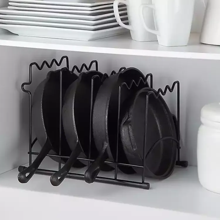 Kirklands Home Kitchen Storage|Metal Cookware Rack Black