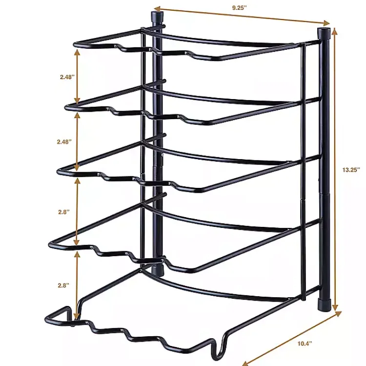 Kirklands Home Kitchen Storage|Metal Cookware Rack Black
