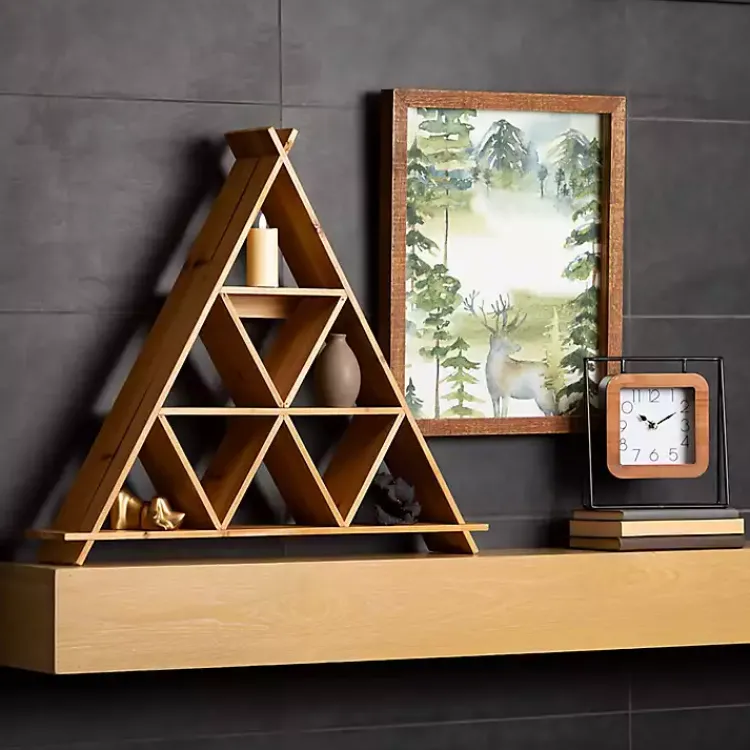 Online Black Metal Floating Frame Tabletop Clock Decorative Accents