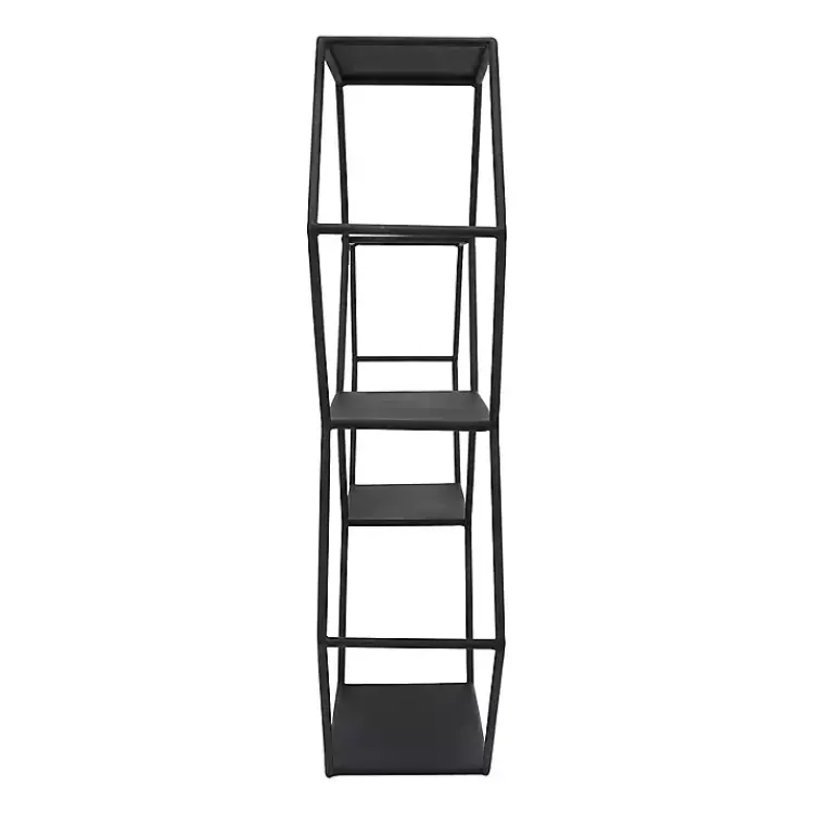 Kirklands Home Shelves|Black Metal Hexagon Wall Shelf