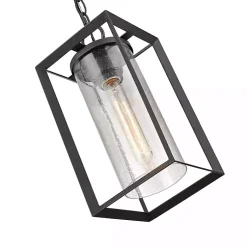 Kirklands Home Chandeliers & Pendant Lighting|Metal Lantern Pendant Light Black