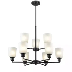 Kirklands Home Chandeliers & Pendant Lighting|Metal 9-Light Chandelier Black