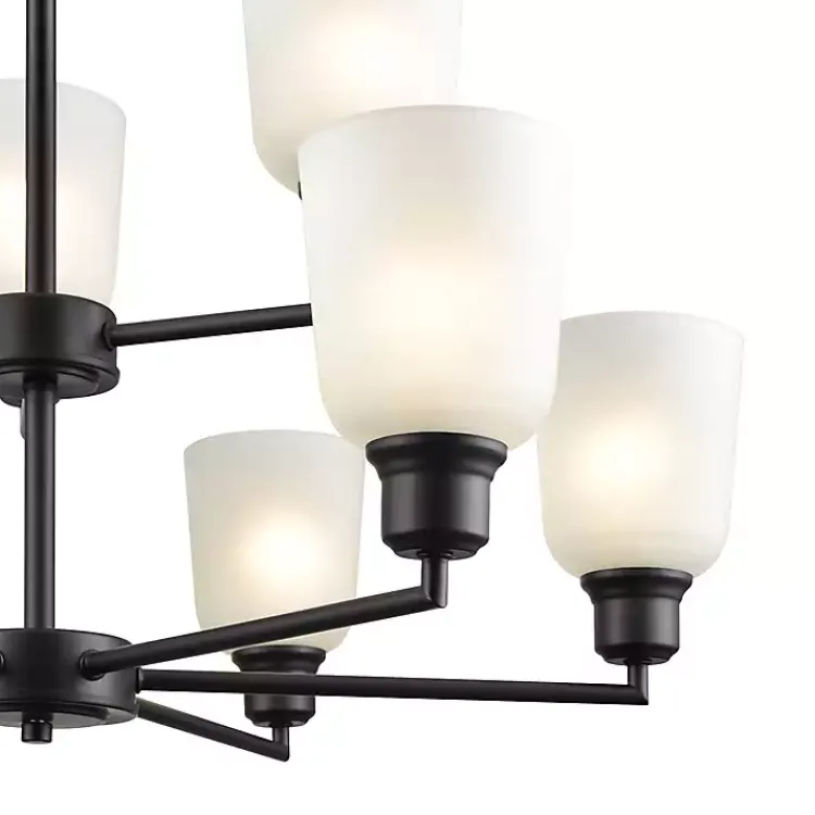 Kirklands Home Chandeliers & Pendant Lighting|Metal 9-Light Chandelier Black