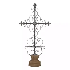 Sale Metal Ornate Cross Tabletop Sculpture Statues & Figurines