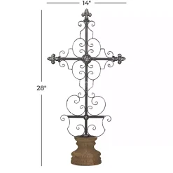 Sale Metal Ornate Cross Tabletop Sculpture Statues & Figurines