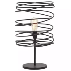 Kirklands Home Table Lamps|Metal Swirl Table Lamp Black