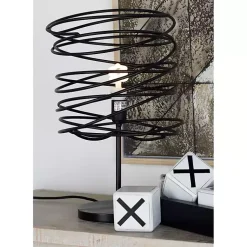 Kirklands Home Table Lamps|Metal Swirl Table Lamp Black
