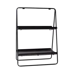 Kirklands Home Kitchen Storage|Metal 2-Tier Folding Display Rack Black