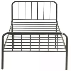 Kirklands Home Beds & Headboards|Metal Twin Bed in a Box Black