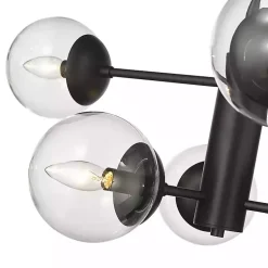 Kirklands Home Chandeliers & Pendant Lighting|Mod 5-Arm Globe Chandelier Black