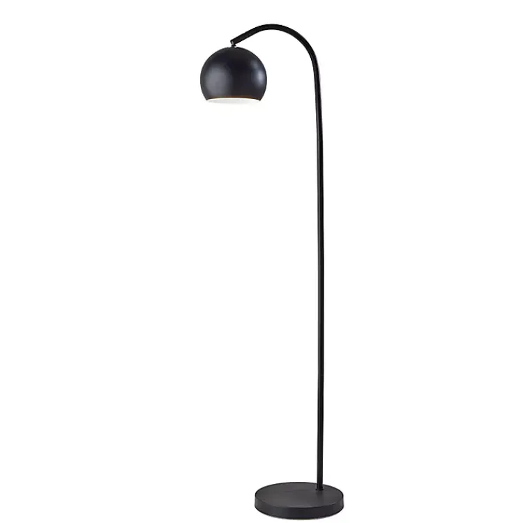 Kirklands Home Floor Lamps|Modern Globe Shade Floor Lamp Black