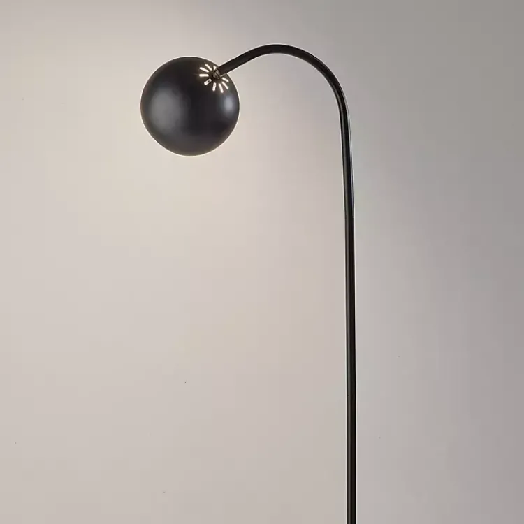 Kirklands Home Floor Lamps|Modern Globe Shade Floor Lamp Black