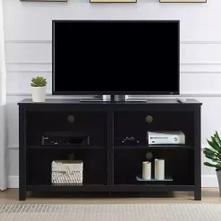 Kirklands Home Tv Stands & Media Consoles|Montana 4-Shelf Media Cabinet Black