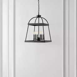 Kirklands Home Chandeliers & Pendant Lighting|Open Frame Adjustable Chandelier Black