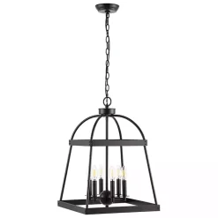 Kirklands Home Chandeliers & Pendant Lighting|Open Frame Adjustable Chandelier Black