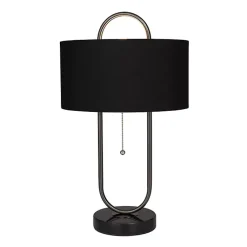 Kirklands Home Table Lamps|Open Metal Loop Table Lamp Black