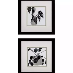 Kirklands Home Framed Art|Black Plantling II Framed Art Prints, Set of 2