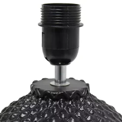 Kirklands Home Table Lamps|Purled Ceramic Table Lamp Black