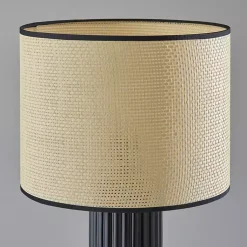 Kirklands Home Table Lamps|Black Ribbed Primrose Table Lamp