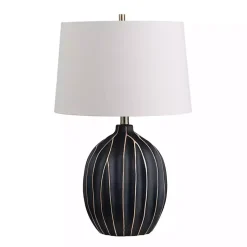 Kirklands Home Table Lamps|Black Ridge Ceramic Table Lamp Ivory