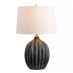 Kirklands Home Table Lamps|Black Ridge Ceramic Table Lamp Ivory
