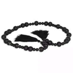 Hot Round Wood Bead Tassel Garland Decorative Accents