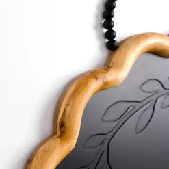 Kirklands Home Monogram Wall Decor|Black Scalloped Monogram C Wall Plaque