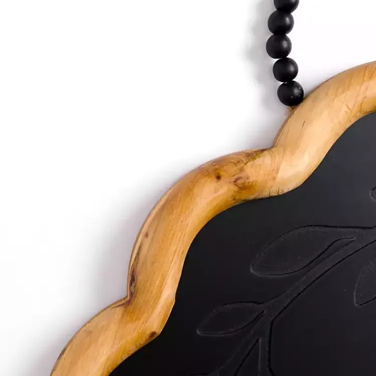 Kirklands Home Monogram Wall Decor|Black Scalloped Monogram E Wall Plaque