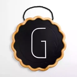 Kirklands Home Monogram Wall Decor|Black Scalloped Monogram G Wall Plaque