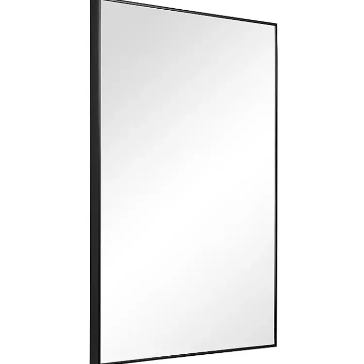Kirklands Home Framed Mirrors|Simple Frame Rectangle Wall Mirror Black
