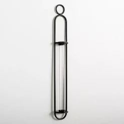 Kirklands Home Wall Storage|Black Singular Glass Wall Budvase
