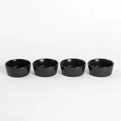 Kirklands Home Serving & Entertaining|Stoneware Appetizer Bowls, Set of 4 Black