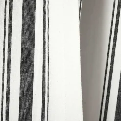 Kirklands Home Curtains & Drapes|Stripe Farmhouse Curtain Panel Set, 95 in. Black