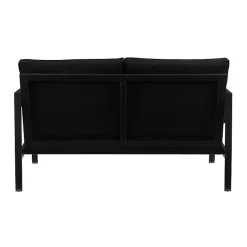 Kirklands Home Outdoor Seating|Sunbrella Cushions Holland Outdoor Loveseat Black