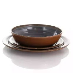 Kirklands Home Dinnerware|Black Swirl Melamine 12-pc. Dinnerware Set