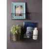 Kirklands Home Wall Storage|Black Wall Hanging Wire Baskets, Set of 2