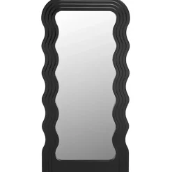 Kirklands Home Full Length & Floor Mirrors|Wavy Mayha Leaner Mirror Black