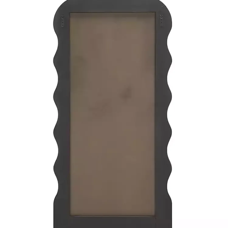 Kirklands Home Full Length & Floor Mirrors|Wavy Mayha Leaner Mirror Black