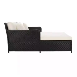 Kirklands Home Outdoor Seating|Black Wicker Outdoor Daybed