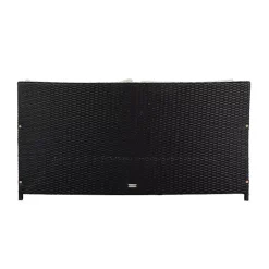 Kirklands Home Outdoor Seating|Black Wicker Outdoor Daybed