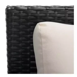 Kirklands Home Outdoor Seating|Black Wicker Outdoor Daybed