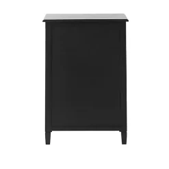 Kirklands Home Cabinets & Sideboards|Wood & Natural Rattan Wine Bottle Cabinet Black