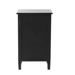 Kirklands Home Cabinets & Sideboards|Wood & Natural Rattan Small Cabinet Black