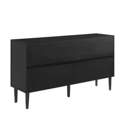 Kirklands Home Cabinets & Sideboards|Wood and Gold 4-Door Cabinet Black